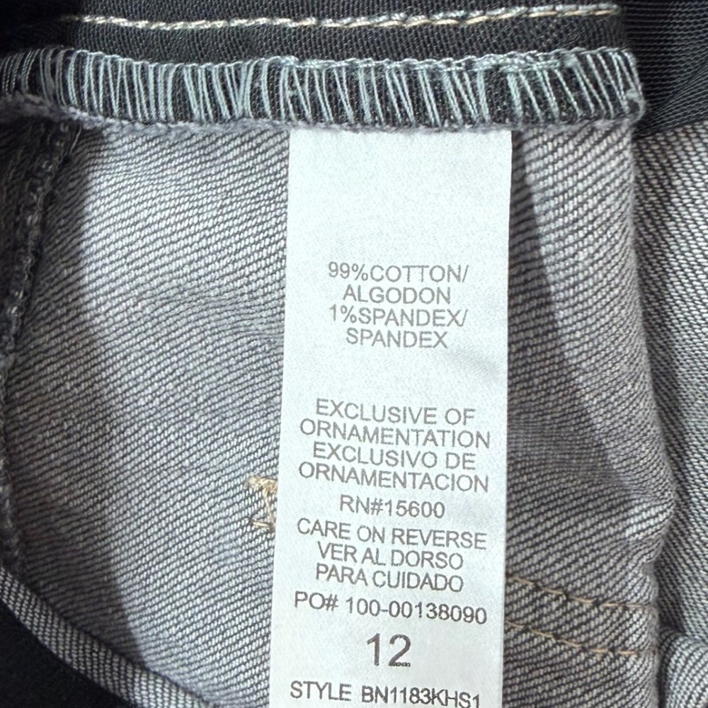 Democracy High Waist Wide Leg Carpenter Jeans Women's 12 Gray Ab Technology - Picture 8 of 10